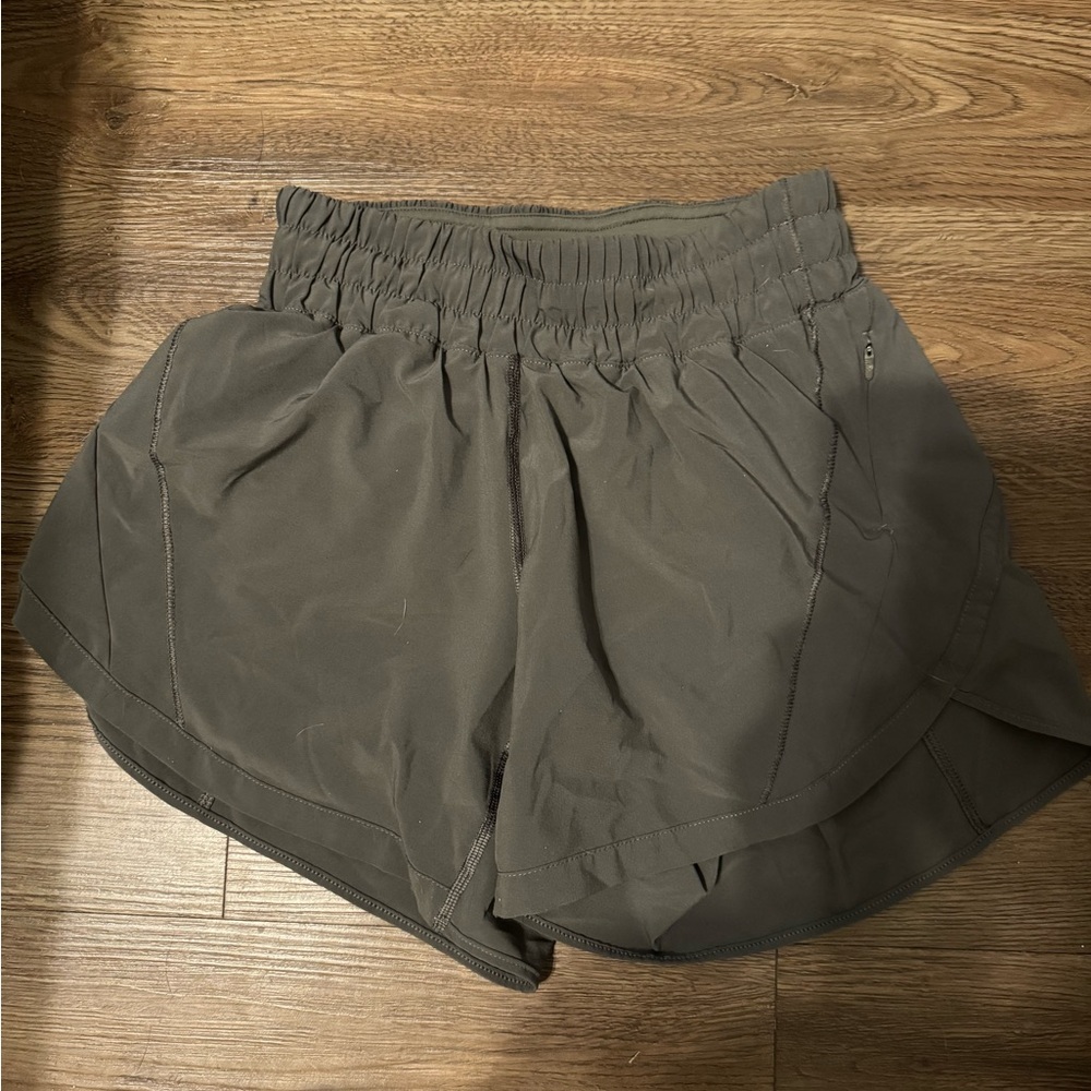 Track that high Lululemon shorts